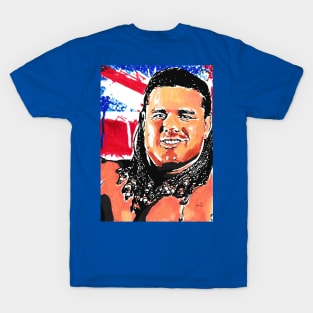 BRITISH BULLDOG DAVEY BOY SMITH WWE WWF painting T-Shirt